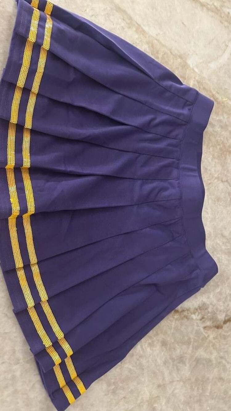 Purple and gold(sequin)ladies skort.
